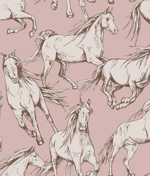 Dekornik, Tapet Horses Pink