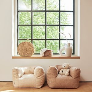 Jollein, Soffa Beanbag fåtölj, boucle Biscuit