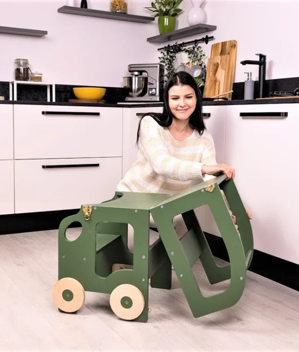 Byggbar kökspall bil, khaki