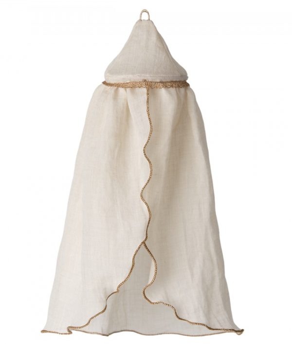 Maileg, mini sänghimmel till dockhuset, cream