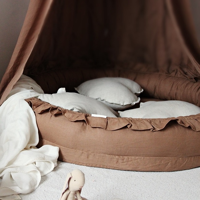Cotton&Sweets chocolate junior nest i 100% linne - Bild 4