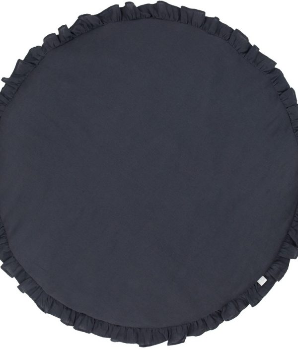 Grafit lekmatta DeLuxe av linne med volang, Cotton & Sweets