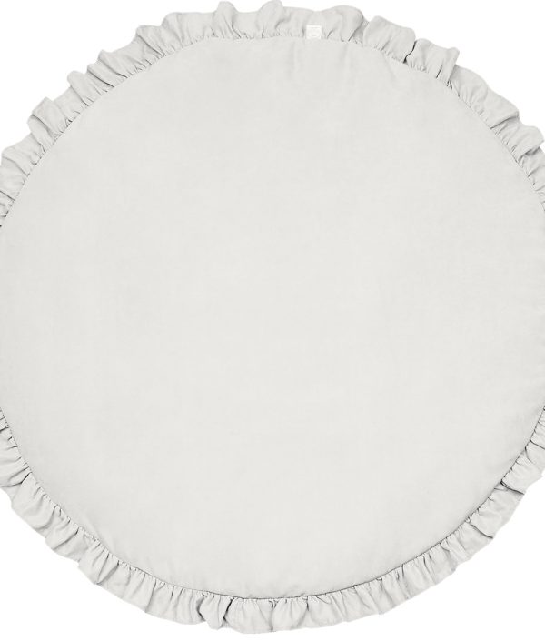 Ljusgrå lekmatta Basic med volang, Cotton&Sweets