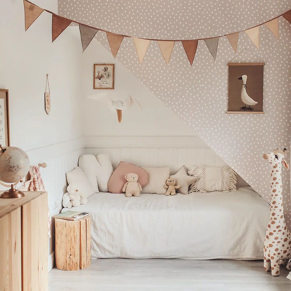 Dekornik, tapet Irregular Dots Powder Pink White - Bild 5