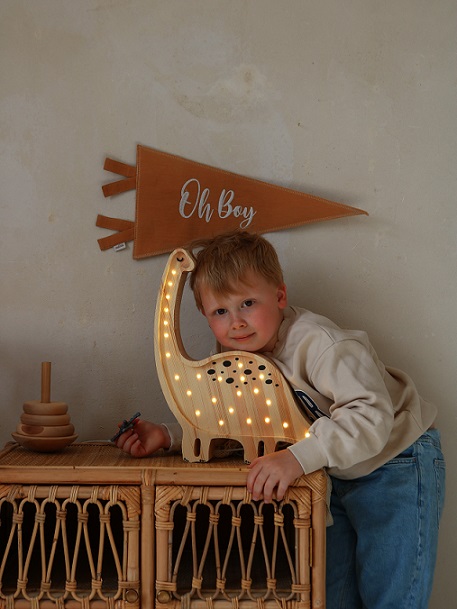 Little Lights, Nattlampa till barnrummet, Dino trä - Bild 7