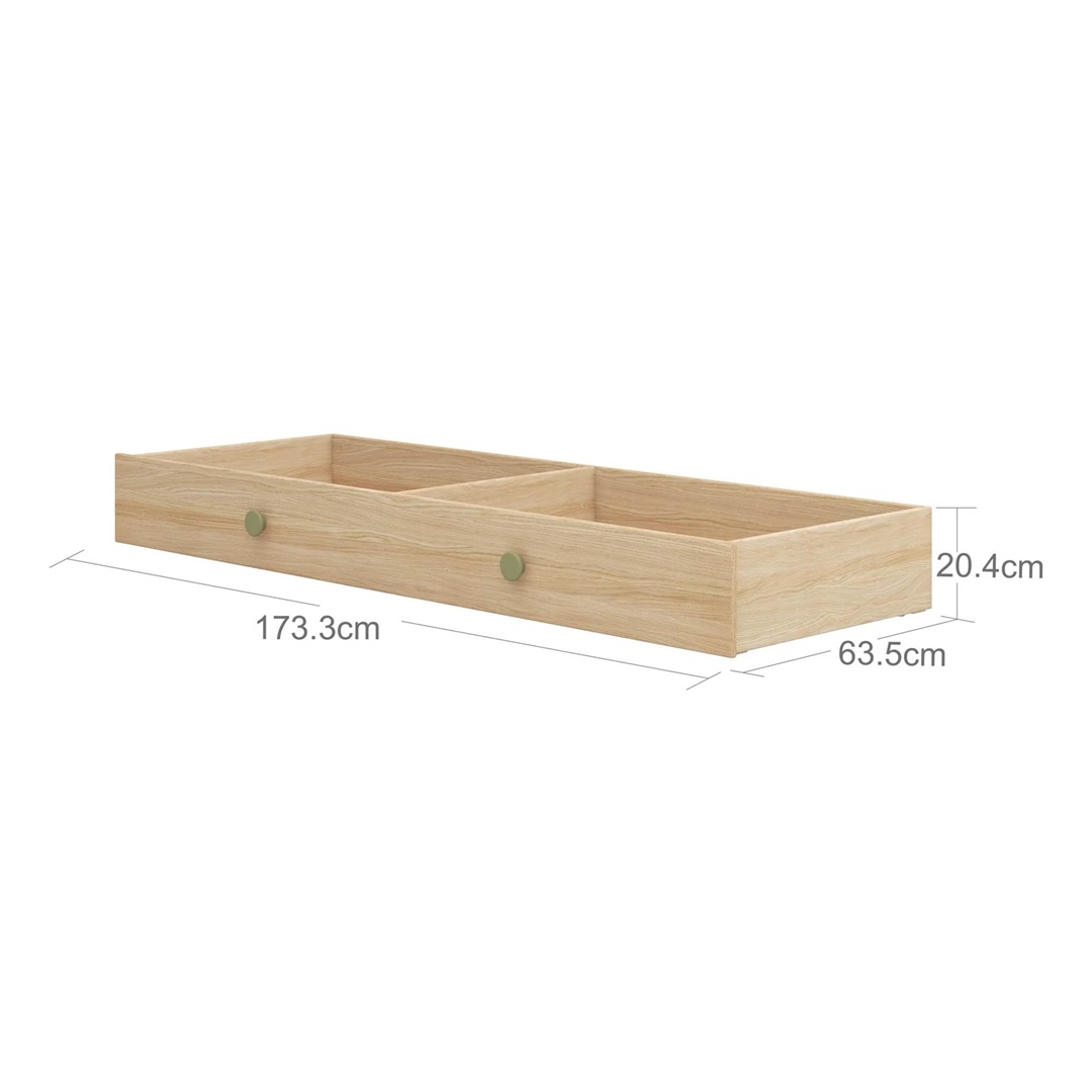 Flexa, barnsäng med hög gavel 120x200 cm Popsicle, kiwi oak - Bild 7