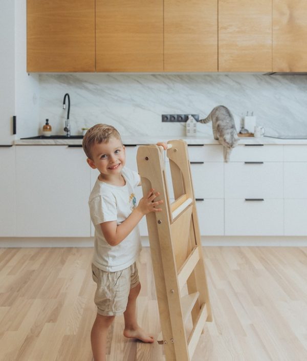 Duck Woodworks, Hopfällbar hjälpa till pall, natur