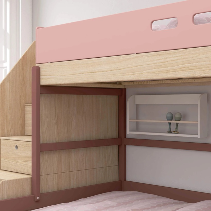 Flexa, familjesäng trappa Popsicle 90x200/140x200, cherry oak - Bild 5