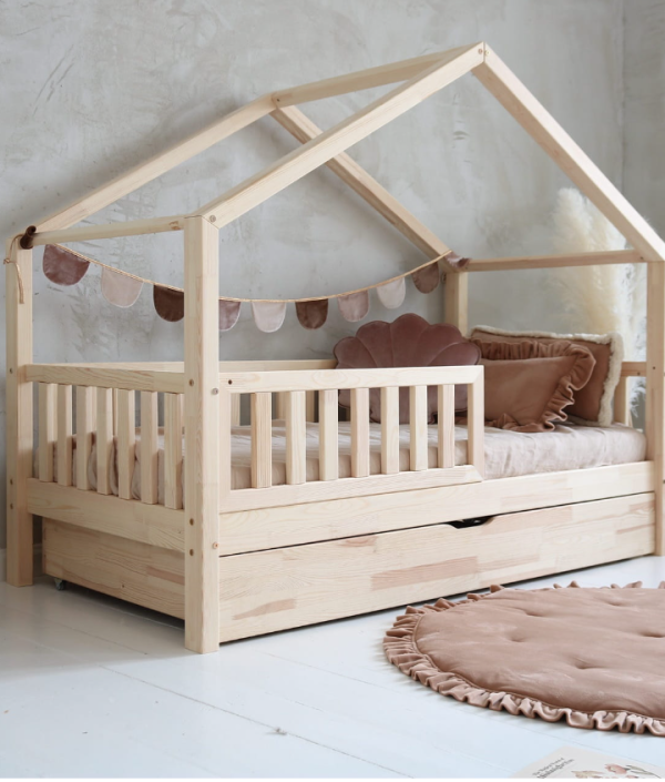 Hussäng Karla natur 90x190 cm med extra säng