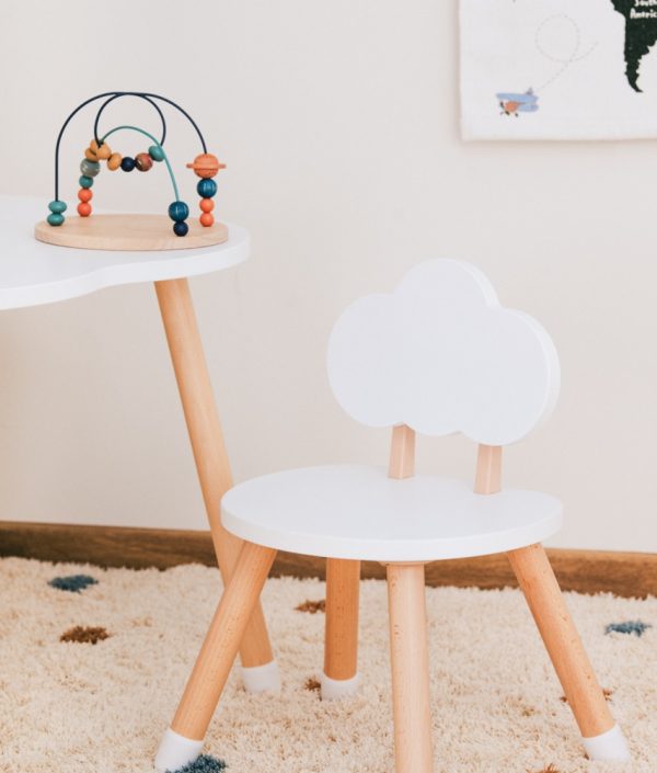 Babylove- bord med 2 molnstolar, vit