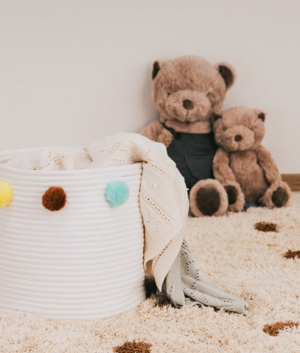 Babylove stor förvaringskorg till barnrummet (creme)