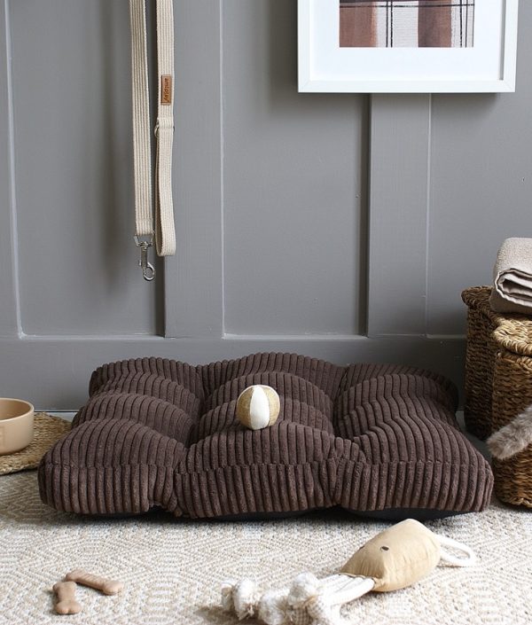 Brun kudde till hundbädd/hundsäng (S)