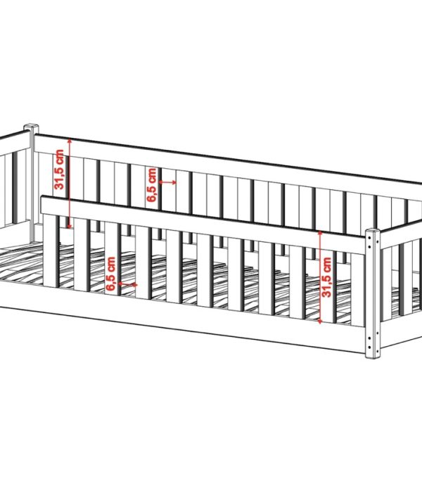 Barnsäng Ossian 120x200 cm, olive